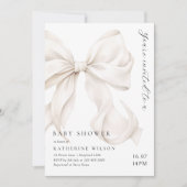 Elegant off witte boog Baby shower Kaart (Voorkant)