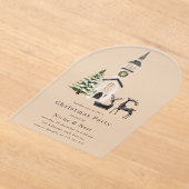 Elegant Office Corporate Christmas Party Acryl Uitnodigingen (Laagn)