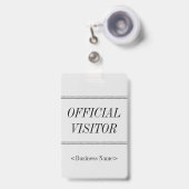 Elegant "OFFICIËLE BEZOEKER" Badge (Voorzijde met uittrekbare clip)