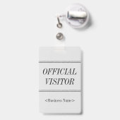 Elegant "OFFICIËLE BEZOEKER" Badge (Achterkant met uittrekbare clip)