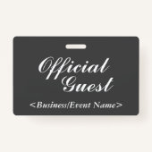 Elegant "Officiële Gast" Badge (Achterkant)