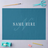 Elegant ogend monogram | Oceaanblauw Tissuepapier (Craft)