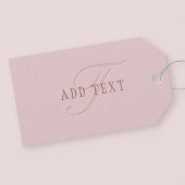 Elegant ogend monogram | Rosé goud Cadeaulabel