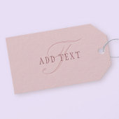 Elegant ogend monogram | Rosé goud Cadeaulabel