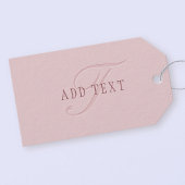 Elegant ogend monogram | Rosé goud Cadeaulabel