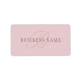 Elegant ogend monogram | Rosé goud Etiket