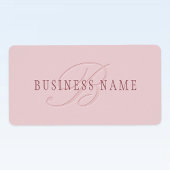 Elegant ogend monogram | Rosé goud Etiket