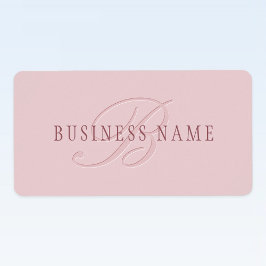 Elegant ogend monogram | Rosé goud Etiket