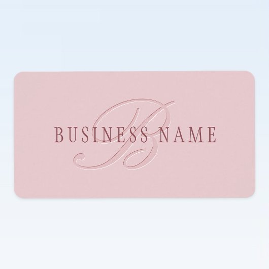 Elegant ogend monogram | Rosé goud Etiket