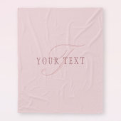 Elegant ogend monogram | Rosé goud Fleece Deken