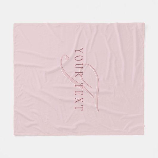 Elegant ogend monogram | Rosé goud Fleece Deken (Voorkant (Horizontaal))