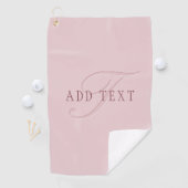 Elegant ogend monogram | Rosé goud Golfhanddoek (Insitu)