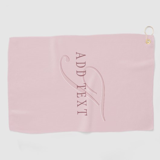 Elegant ogend monogram | Rosé goud Golfhanddoek (Horizontaal)