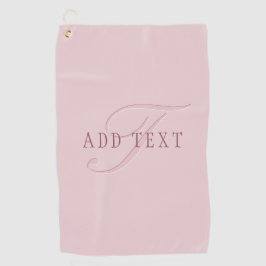 Elegant ogend monogram | Rosé goud Golfhanddoek