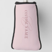 Elegant ogend monogram | Rosé goud Golfheadcover (Draai 90)