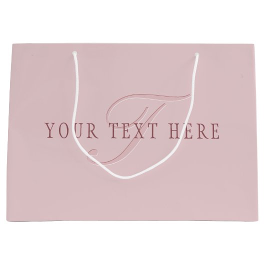 Elegant ogend monogram | Rosé goud Groot Cadeauzakje (Voorkant)