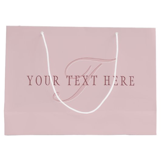 Elegant ogend monogram | Rosé goud Groot Cadeauzakje (Achterkant)