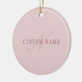 Elegant ogend monogram | Rosé goud Keramisch Ornament (Links)
