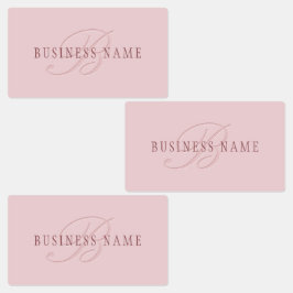 Elegant ogend monogram | Rosé goud Labels