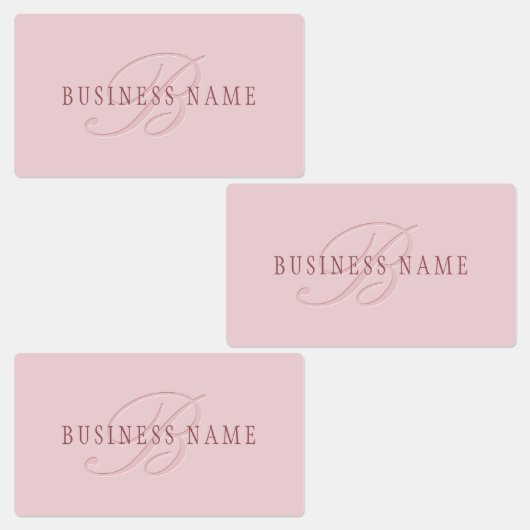 Elegant ogend monogram | Rosé goud Labels (Groep)