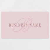 Elegant ogend monogram | Rosé goud Labels (Design 2)