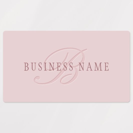 Elegant ogend monogram | Rosé goud Labels (Design 2)