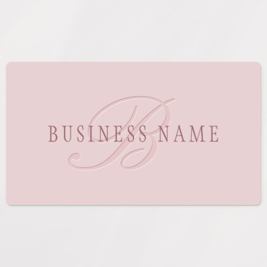 Elegant ogend monogram | Rosé goud Labels (Design 1)