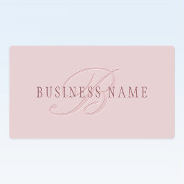 Elegant ogend monogram | Rosé goud Labels