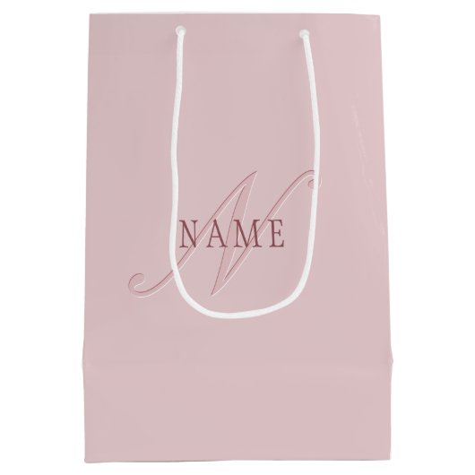 Elegant ogend monogram | Rosé goud Medium Cadeauzakje (Achterkant)