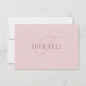 Elegant ogend monogram | Rosé goud Notitiekaartje (Voorkant)