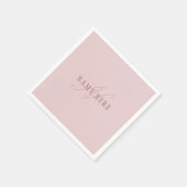 Elegant ogend monogram | Rosé goud Servet (Hoek)