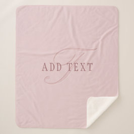 Elegant ogend monogram | Rosé goud Sherpa Deken