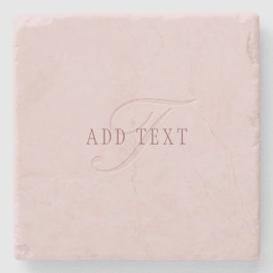 Elegant ogend monogram   Rosé goud Stenen Onderzetter