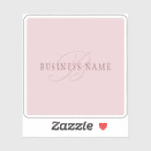Elegant ogend monogram | Rosé goud Sticker (Vel)