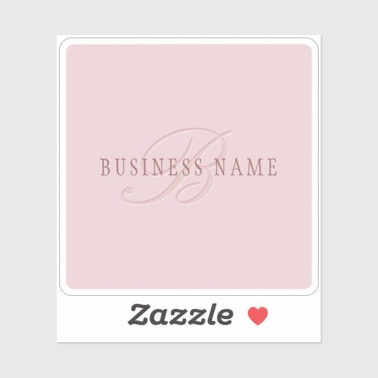 Elegant ogend monogram | Rosé goud Sticker (Vel)