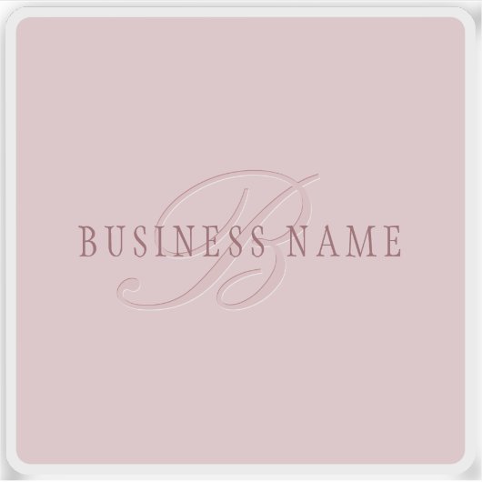 Elegant ogend monogram | Rosé goud Sticker (Voorkant)