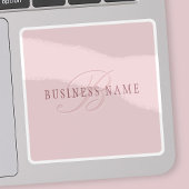 Elegant ogend monogram | Rosé goud Sticker