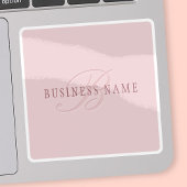 Elegant ogend monogram | Rosé goud Sticker