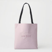 Elegant ogend monogram | Rosé goud Tote Bag (Voorkant)