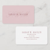 Elegant ogend monogram | Rosé goud Visitekaartje (Voorkant / Achterkant)