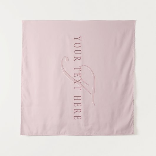 Elegant ogend monogram | Rosé goud Wandkleed (Voorkant (horizontaal))