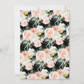 Elegant Oh Baby Blush Roze Goud Bloemen Baby showe Kaart (Achterkant)