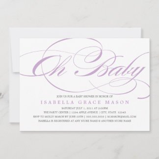 Elegant Oh Baby | uitnodiging tot baby shower