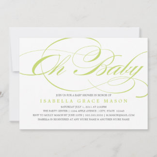 Elegant Oh Baby | Uitnodiging tot Baby shower