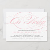 Elegant Oh Baby | Uitnodiging tot Baby shower (Voorkant)
