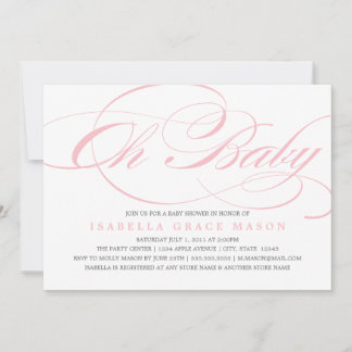 Elegant Oh Baby | Uitnodiging tot Baby shower