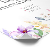 Elegant Oh Baby Wildflower Foto Guest Book Poster (Hoek)