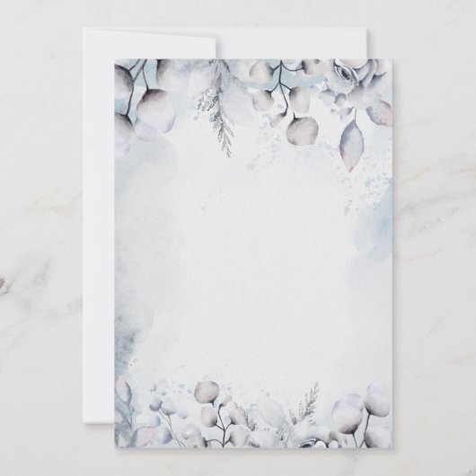 Elegant Oh Deer! Winter Genderneutraal Baby shower Kaart (Achterkant)