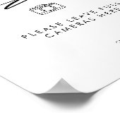 Elegant Oh Snap Wegwerp Camera Bruiloft Poster (Hoek)