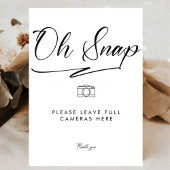 Elegant Oh Snap Wegwerp Camera Bruiloft Poster